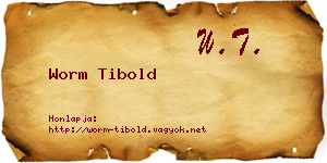 Worm Tibold névjegykártya